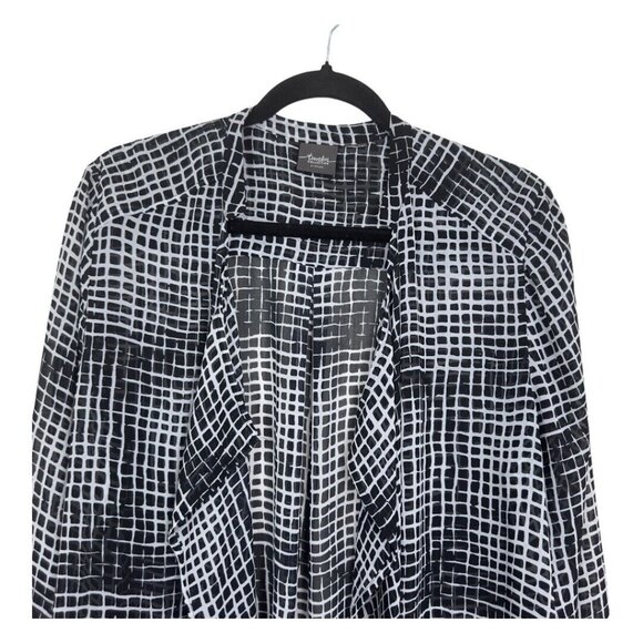 Chico’s Travelers Women SZ 2 Lightweight Cardigan Duster Top Black-NO TAGS SIZE - Picture 11 of 11